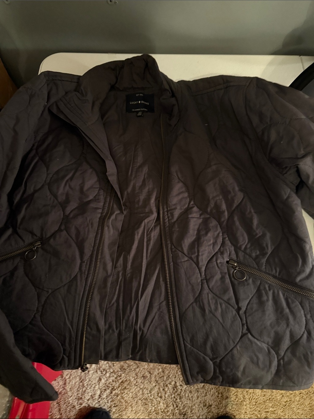 Lucky Brand Quilted Jacket in light Black